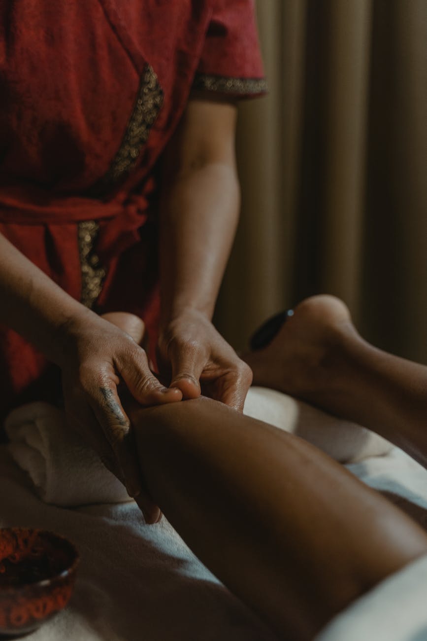 close up shot of a person doing a massage