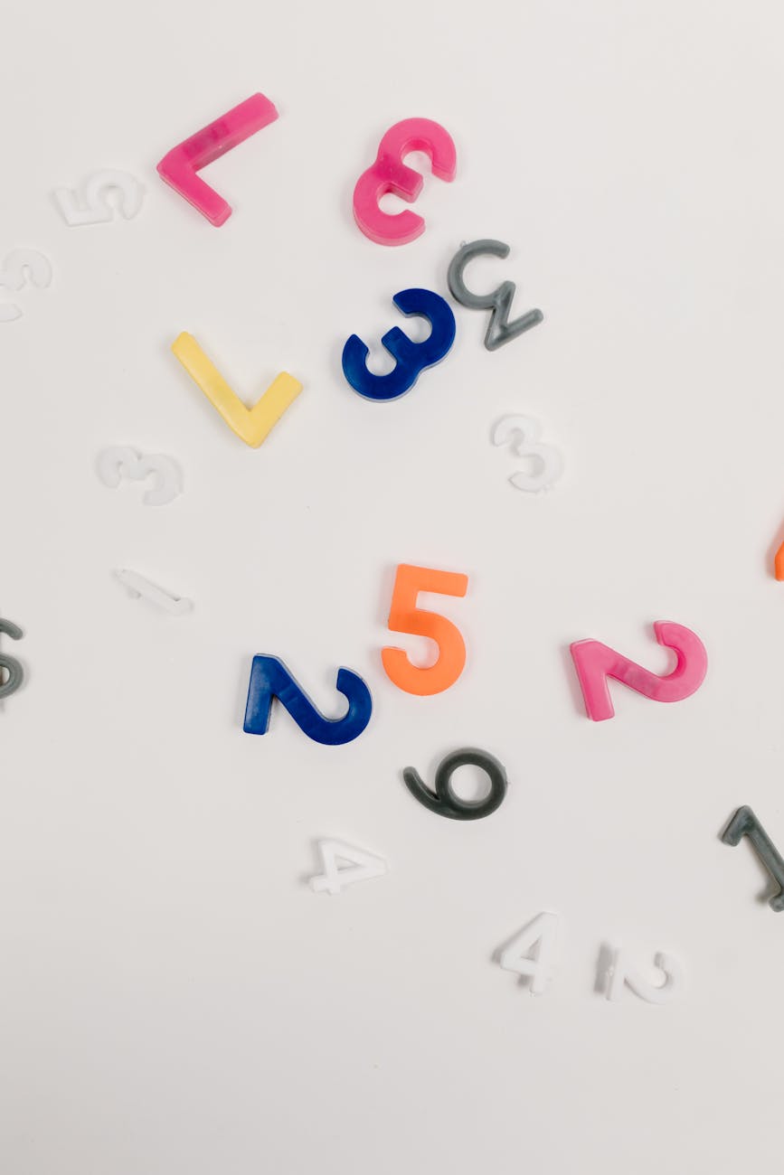 colorful number blocks on the table